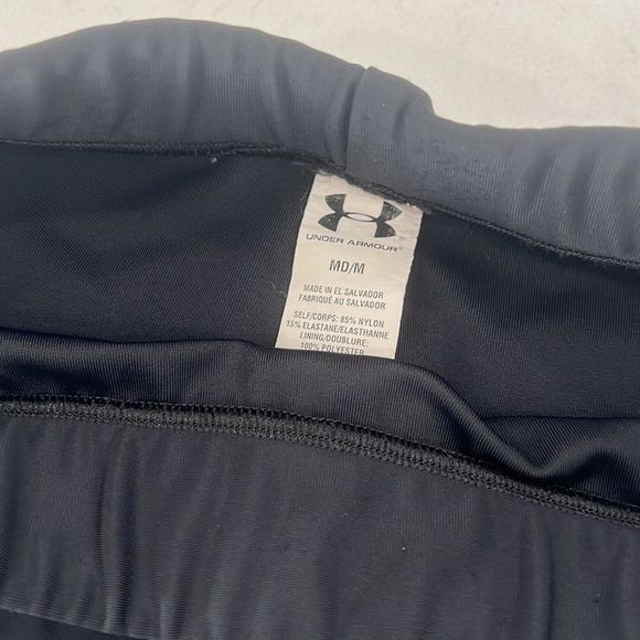 Womens Under Armour Compression Long Bike Shorts MEDIUM Athletic Black - Picture 3 of 4